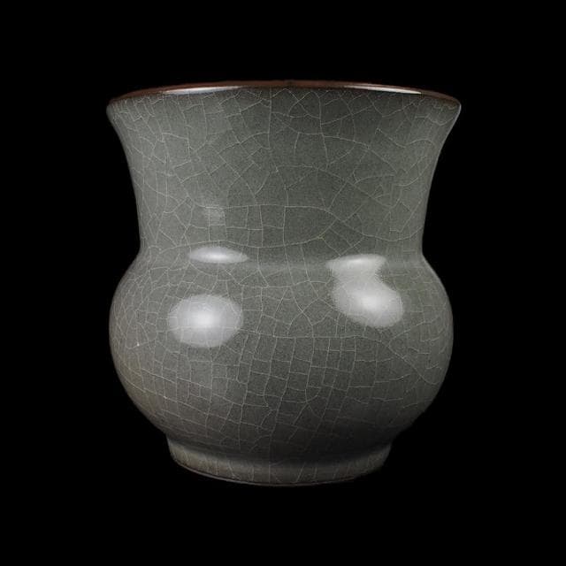 《博古珍藏》宋 官窯渣斗式尊 早期收藏 老件瓷器 博物館級文物