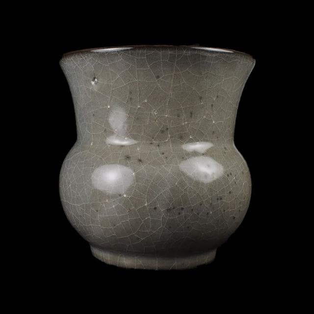 《博古珍藏》宋 官窯渣斗式尊 早期收藏 老件瓷器 博物館級文物