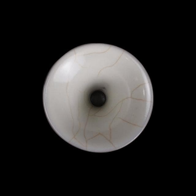 《博古珍藏》宋 官窯月白釉花觚 早期收藏 老件花瓶瓷器