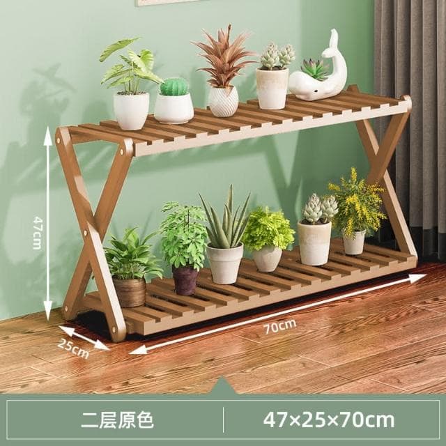 材質保證 陽臺花架子室內多層實木客廳傢用置物架多肉綠蘿花盆架裝飾植物架花架子 傢用盆栽 盆栽花架 多層花架