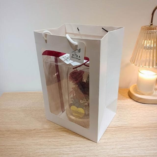 KIRA與花花藝 莫奈的紫 · 永生花LED玻璃罩夜燈/生日禮物/情人節禮物/送禮/永生花/開幕/母親節幕 喬遷)