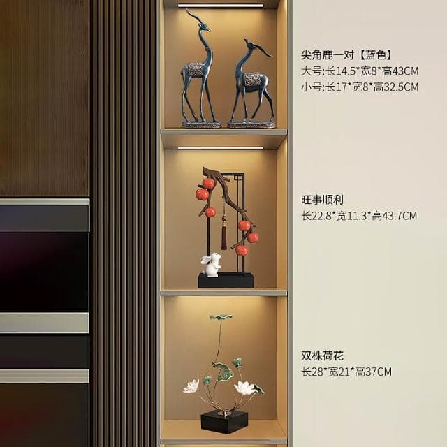 柿柿如意柿子家居飾品玄關櫃擺件新中式客廳酒櫃裝飾喬遷之喜禮物