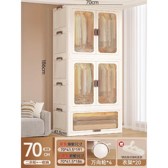 新款 免安裝 寶寶衣櫃 兒童衣服收納櫃 儲物櫃 嬰兒小衣櫥 臥室家用簡易嬰兒衣櫃 超大容量儲物櫃