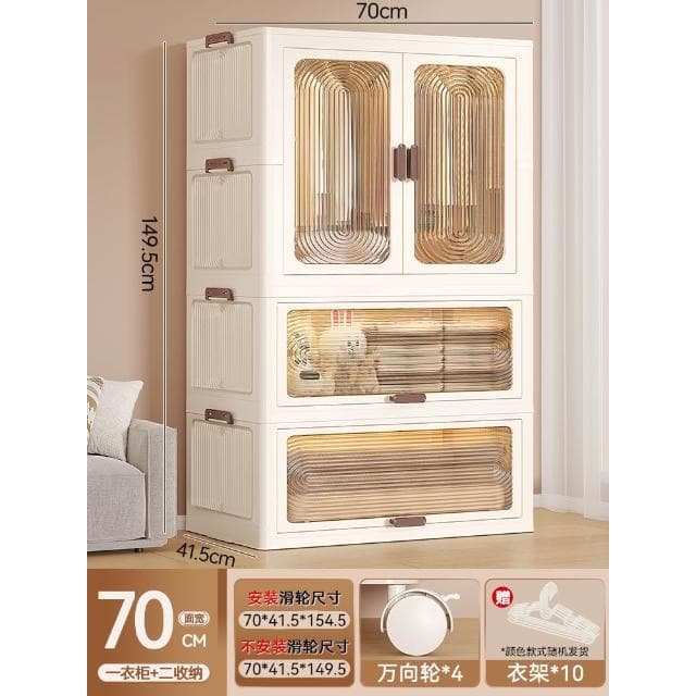新款 免安裝 寶寶衣櫃 兒童衣服收納櫃 儲物櫃 嬰兒小衣櫥 臥室家用簡易嬰兒衣櫃 超大容量儲物櫃