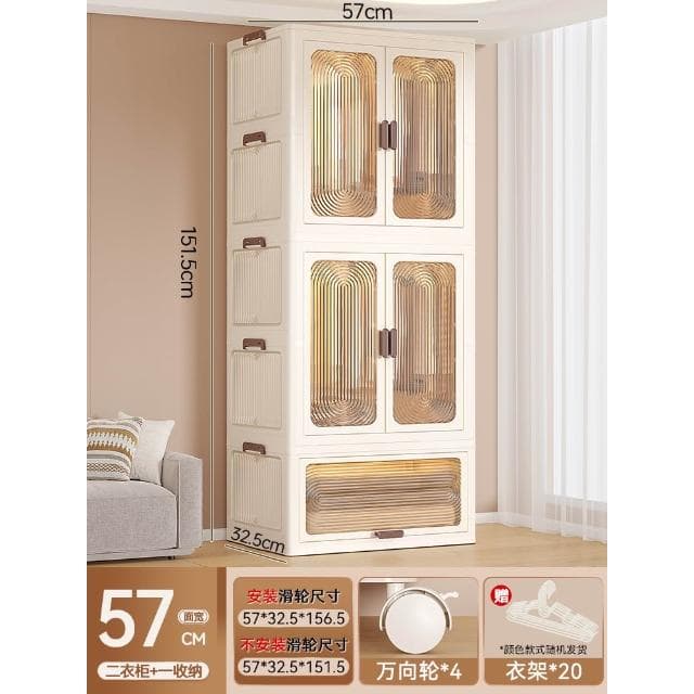 新款 免安裝 寶寶衣櫃 兒童衣服收納櫃 儲物櫃 嬰兒小衣櫥 臥室家用簡易嬰兒衣櫃 超大容量儲物櫃