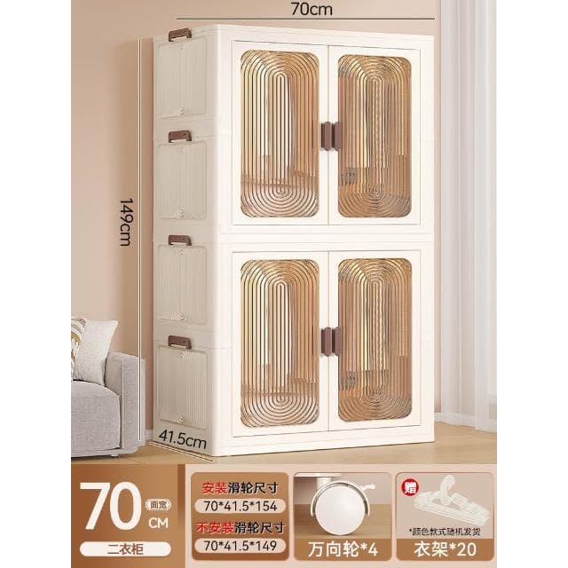 新款 免安裝 寶寶衣櫃 兒童衣服收納櫃 儲物櫃 嬰兒小衣櫥 臥室家用簡易嬰兒衣櫃 超大容量儲物櫃