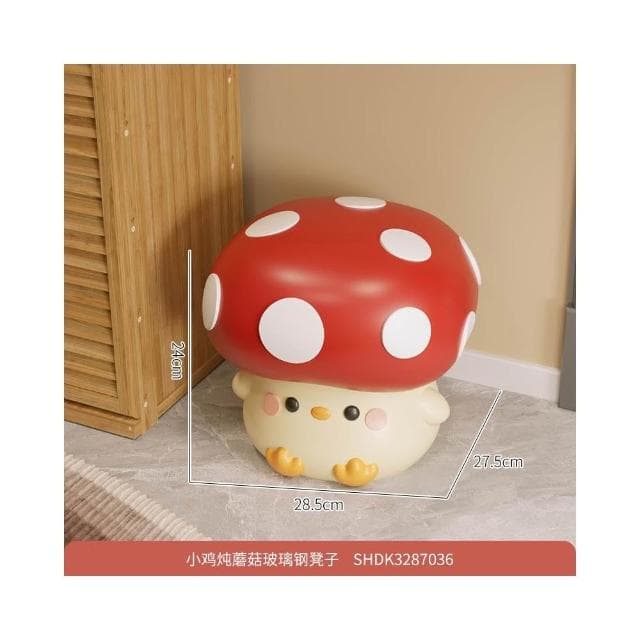 創意可愛蘑菇換鞋凳入戶玄關進門家用落地擺件搬新房喬遷新居禮物