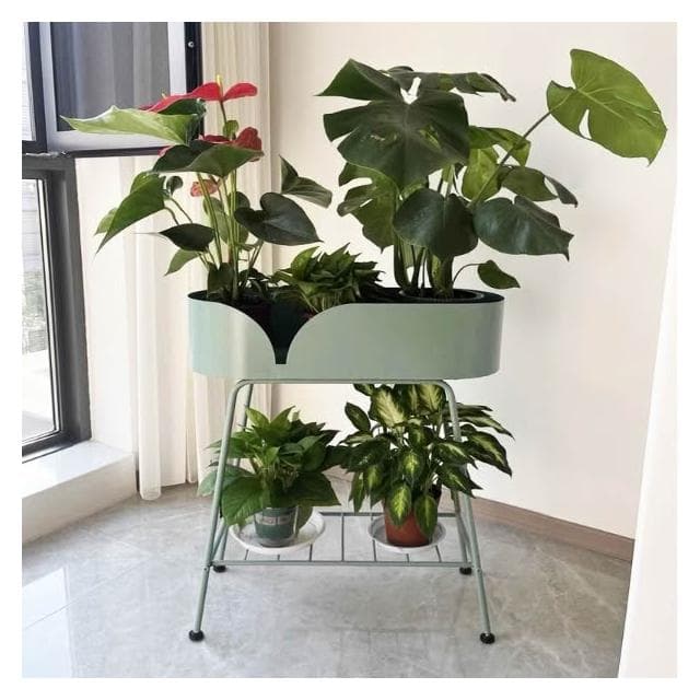 北歐陽臺鐵藝花架子網紅客廳花架置物架落地盆栽架子落地式植物架