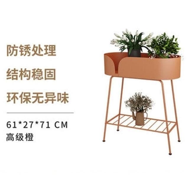 北歐陽臺鐵藝花架子網紅客廳花架置物架落地盆栽架子落地式植物架