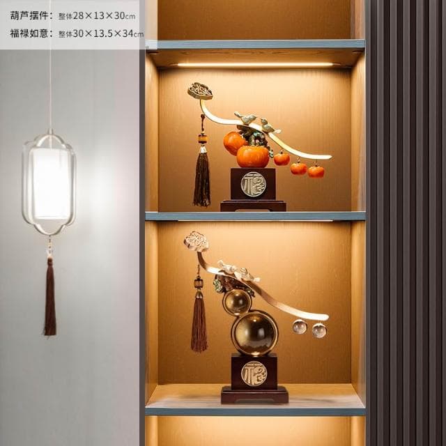 柿柿如意擺件裝飾品送人喬遷新居搬家之喜入宅全套禮品禮物2024