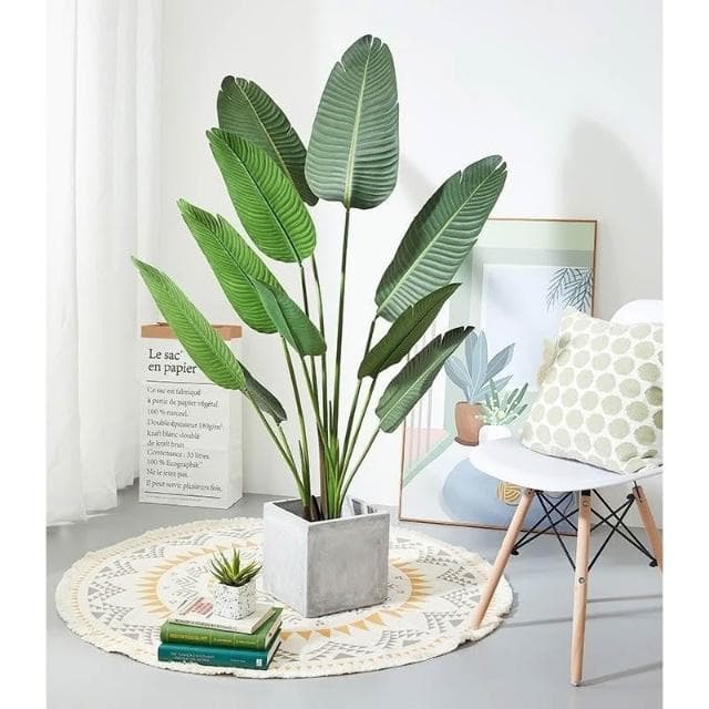 北歐植物假植物仿真植物大型旅人蕉龜背葉仿真綠植室內盆栽假旅人蕉客廳家居龜背葉琴葉榕落地擺件