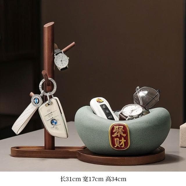 熱銷 辦公室元寶聚寶盆擺件招財聚財客廳玄關屏風酒櫃裝飾開業喬遷禮物 招財 招財擺飾 擺飾 聚寶盆 招財擺件