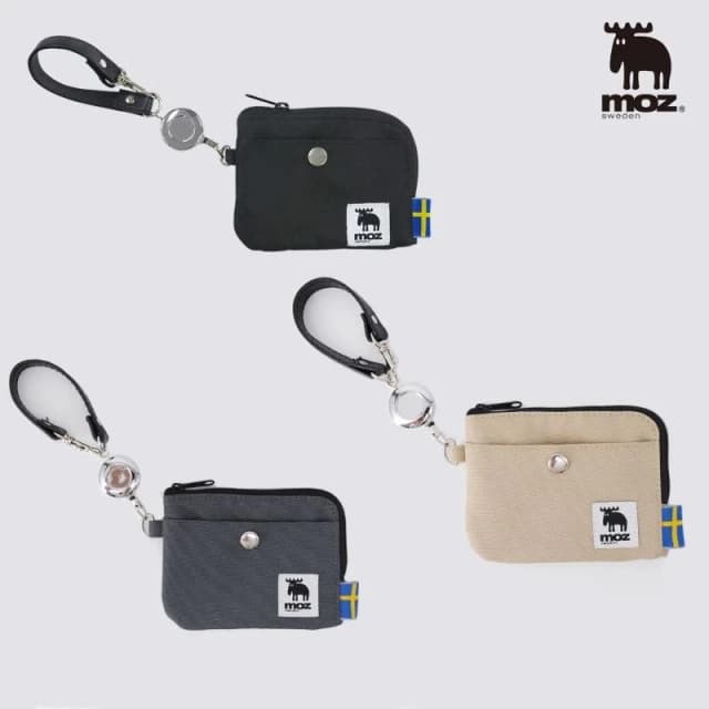 【moz】北歐瑞典 moz 伸縮票卡夾 零錢包 L型零錢包 收納包 票卡包 防潑水