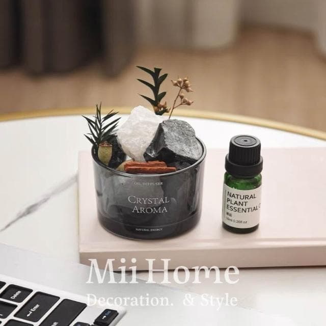 Mii厝邊 水晶石擴香石組 水晶擴香石 擴香石禮盒 水晶擴香 擴香水晶 水晶香氛 擴香燈 五行水晶情人節禮物