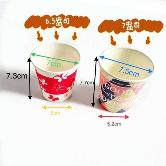 紙杯 6.5盎司 7盎司 一次性杯子 拋棄式紙杯 鐵皮屋 聚餐紙杯 餐廳紙杯