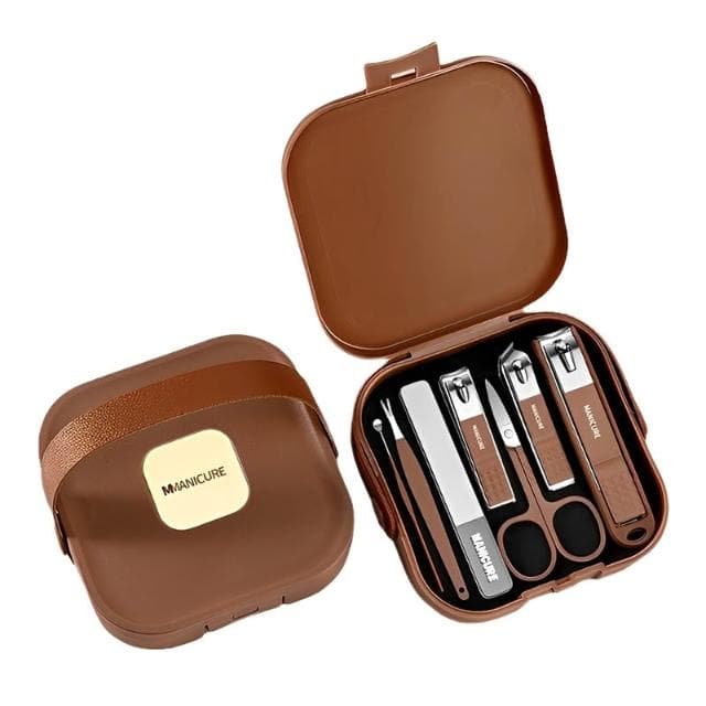 MeeGoo 送收納盒  德國指甲刀 套裝傢用不銹鋼 修甲工具 斜口指甲刀 甲溝鉗 鷹嘴鉗 修腳刀具 指甲剪 指甲修容組