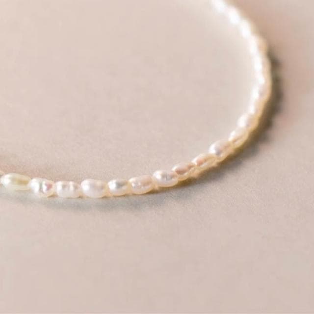 Sweet Air 通體純銀 S925純銀 珍貴 天然珍珠純銀手鍊 Y2354 好運招財 米粒珍珠純銀手鍊