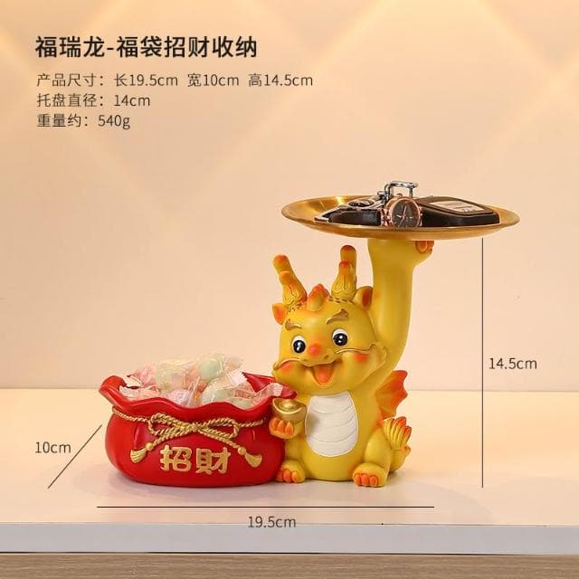 桃甜也居家生活 招財貓鑰匙收納玄關裝飾品擺設家居入戶門口鞋櫃客廳喬遷新居禮品