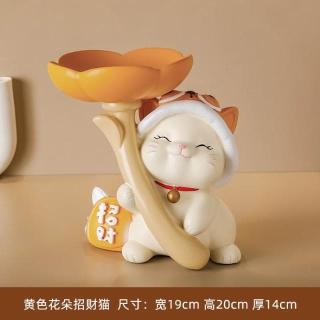 桃甜也居家生活 奶油風兔玄關擺件鑰匙收納置物架入戶鞋櫃家居裝飾喬遷新居禮物