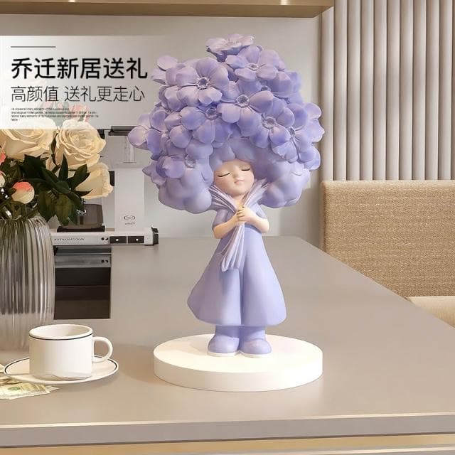 桃甜也居家生活 奶油風女孩擺飾客廳電視櫃酒櫃玄關家居裝飾品高級感生日喬遷禮物