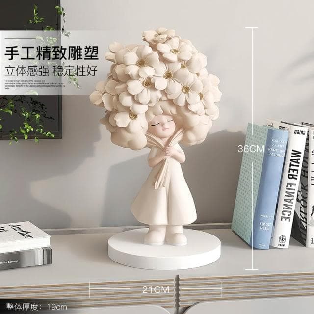 桃甜也居家生活 奶油風女孩擺飾客廳電視櫃酒櫃玄關家居裝飾品高級感生日喬遷禮物