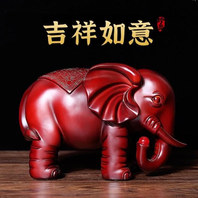 桃甜也居家生活 招財大象擺飾一對客廳玄關電視酒櫃辦公室工藝裝飾品喬遷開業禮品
