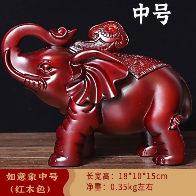 桃甜也居家生活 招財大象擺飾一對客廳玄關電視酒櫃辦公室工藝裝飾品喬遷開業禮品