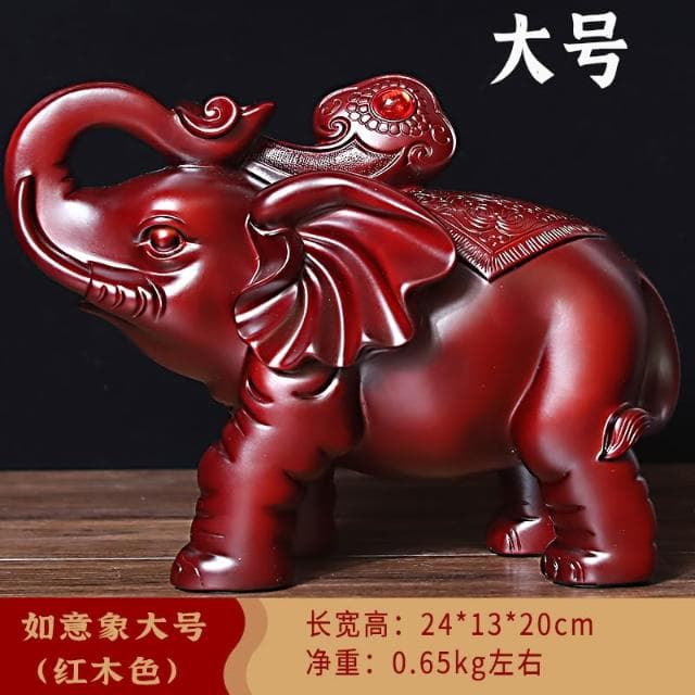 桃甜也居家生活 招財大象擺飾一對客廳玄關電視酒櫃辦公室工藝裝飾品喬遷開業禮品