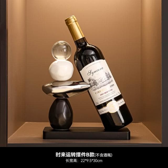 免運 時來運轉紅酒架/酒櫃擺件/家居客廳餐邊櫃杯架/電視櫃紅酒托/喬遷禮品