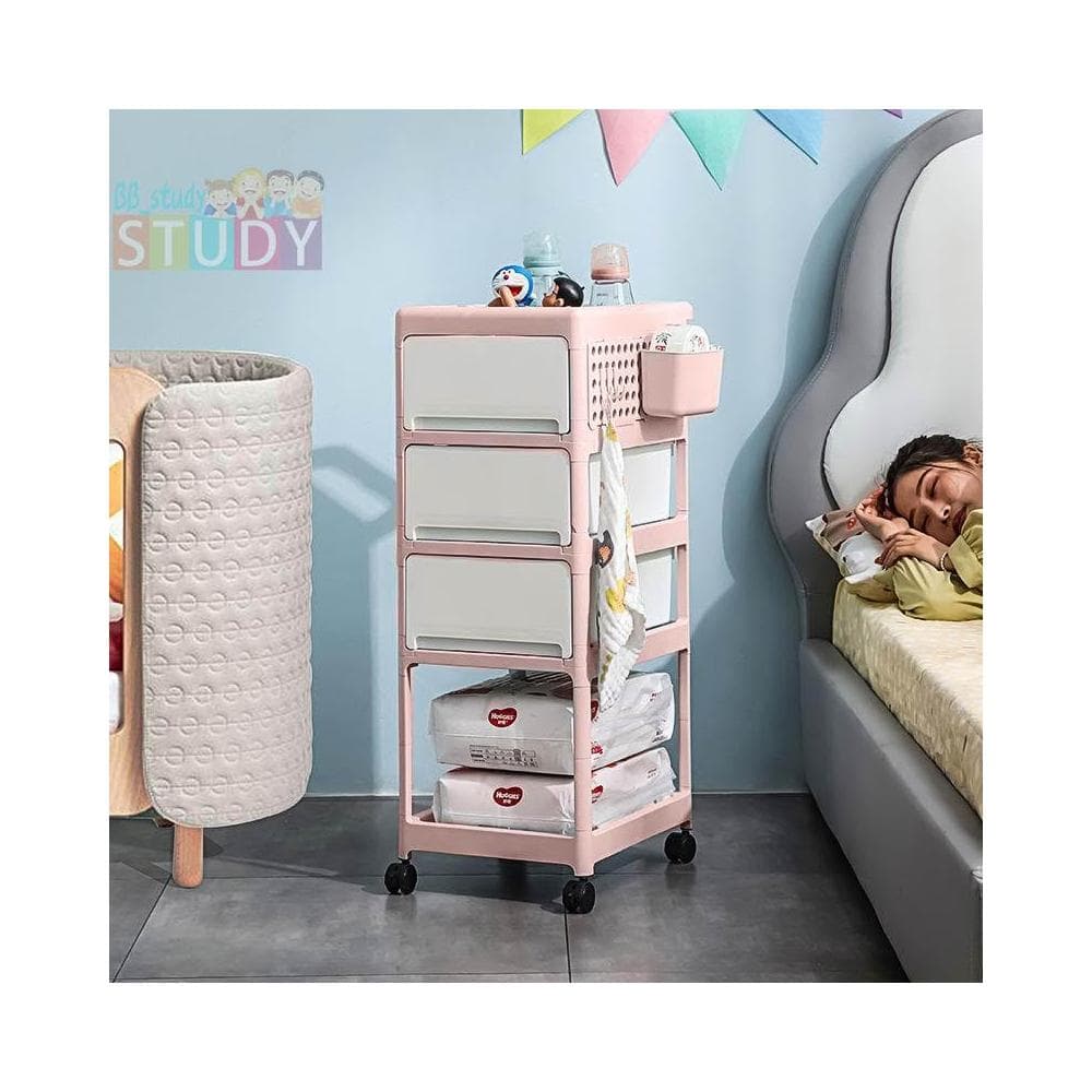 寶寶用品置物架 小推車 寶寶落地多層 床頭零食置物收納架 環保寶寶推車 兒童推車層架 儲物架 需組裝 周歲禮 彌月禮