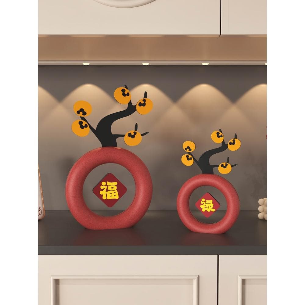 小柒家Mercure 創意福字客廳桌面擺件電視櫃玄關裝飾新年家居好物喬遷禮物