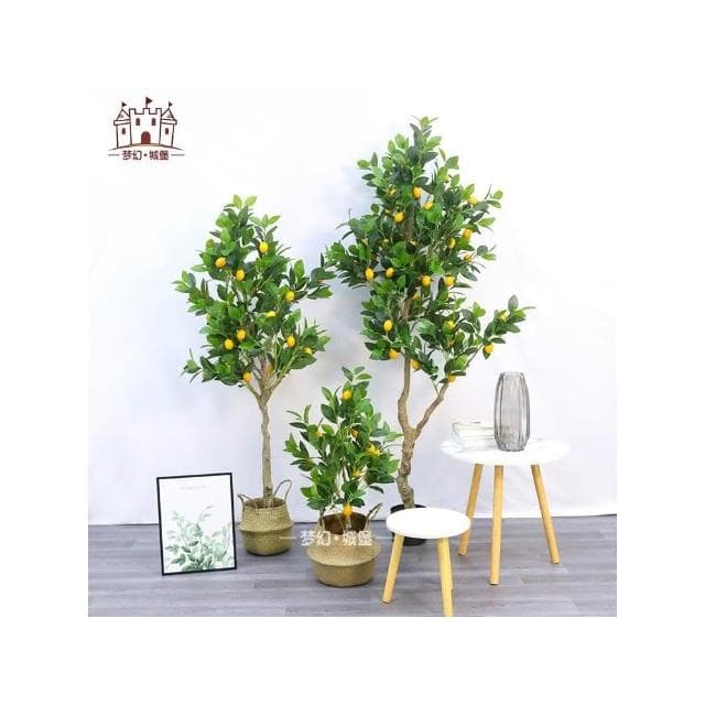 免運到府 仿真樹檸檬樹 仿真綠植盆栽 室內水果盆景 北歐風落地擺件 裝飾假樹植物