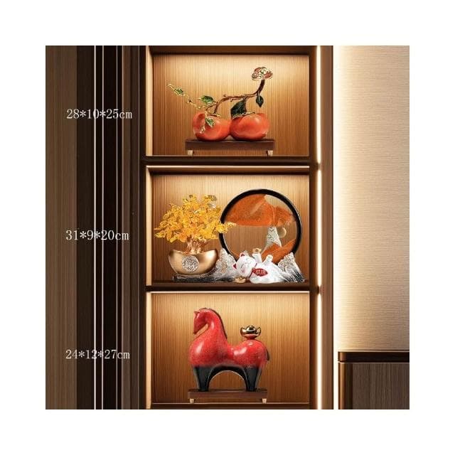 馬上有錢擺件 招財辦公室裝飾品 高檔新中式客廳擺件 喬遷開業禮品 祝福寓意 療癒小物 辦公室風水陶瓷擺件