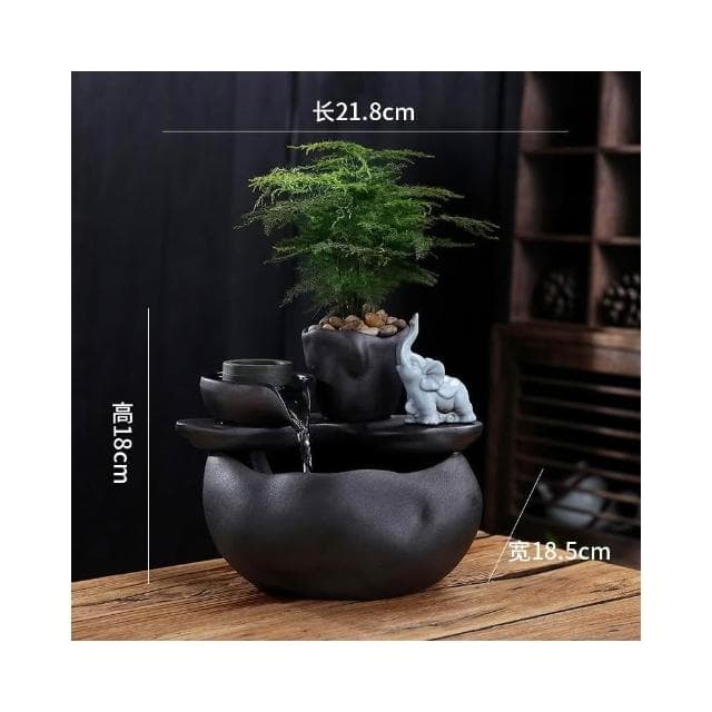 流水生財 循環水招財 風水球噴泉 辦公室桌面茶几小擺件 開業喬遷禮物 時來運轉 療癒小物 辦公室風水陶瓷擺件