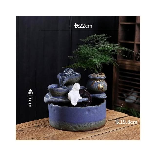 流水生財 循環水招財 風水球噴泉 辦公室桌面茶几小擺件 開業喬遷禮物 時來運轉 療癒小物 辦公室風水陶瓷擺件