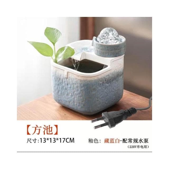 流水擺件 循環風水球 辦公室桌面擺件 開業喬遷禮物 時來運轉 療癒小物 辦公室風水陶瓷擺件 陶瓷噴泉流水罐