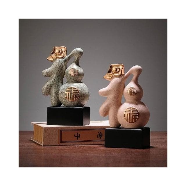 葫蘆擺件 陶瓷工藝品 客廳玄關創家居裝飾 喬遷禮物 裝飾品擺件 風水擺件 玄關擺飾