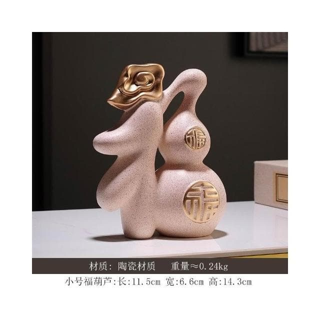 葫蘆擺件 陶瓷工藝品 客廳玄關創家居裝飾 喬遷禮物 裝飾品擺件 風水擺件 玄關擺飾