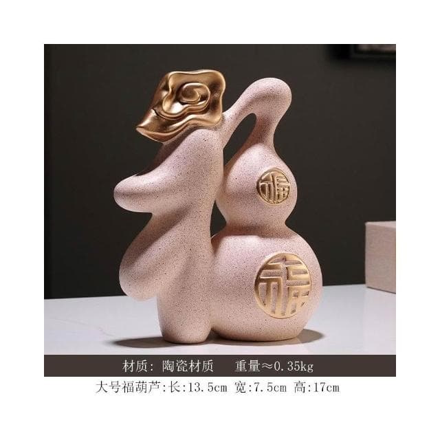 葫蘆擺件 陶瓷工藝品 客廳玄關創家居裝飾 喬遷禮物 裝飾品擺件 風水擺件 玄關擺飾