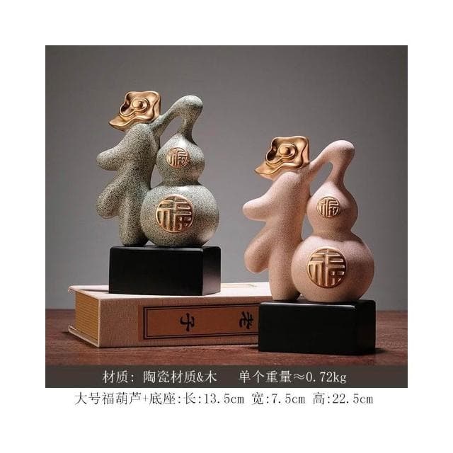 葫蘆擺件 陶瓷工藝品 客廳玄關創家居裝飾 喬遷禮物 裝飾品擺件 風水擺件 玄關擺飾