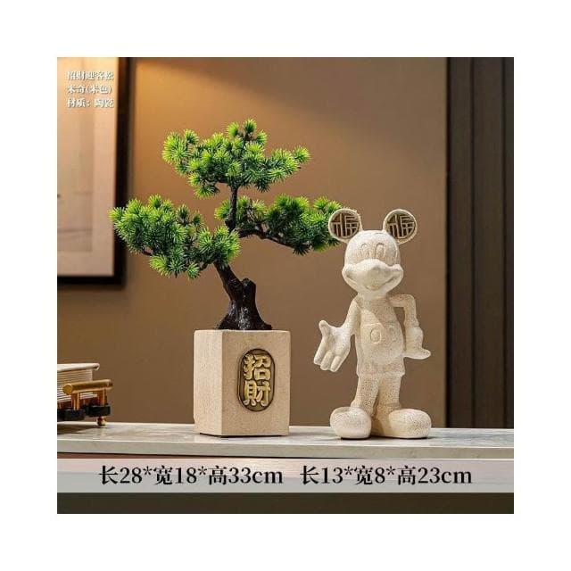 迎客松招財擺件 客廳高檔 入戶玄關擺設 喬遷送禮 桌面裝飾品 風水擺件 開業送禮 生日禮物