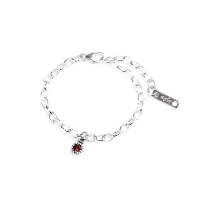 【ART64】天然石純銀寶寶手鍊 彌月禮盒 12款誕生石設計 新生兒/兒童生日祝福禮首選(附禮物提袋與擦銀布)