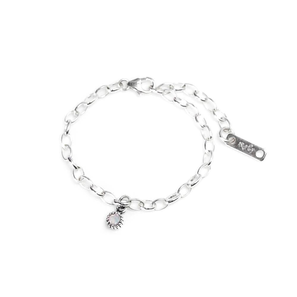 【ART64】天然石純銀寶寶手鍊 彌月禮盒 12款誕生石設計 新生兒/兒童生日祝福禮首選(附禮物提袋與擦銀布)