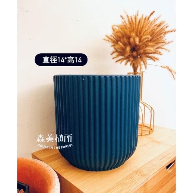 陶盆 簡約線條盆 北歐INS風 觀葉植物 水泥盆 盆器 盆栽