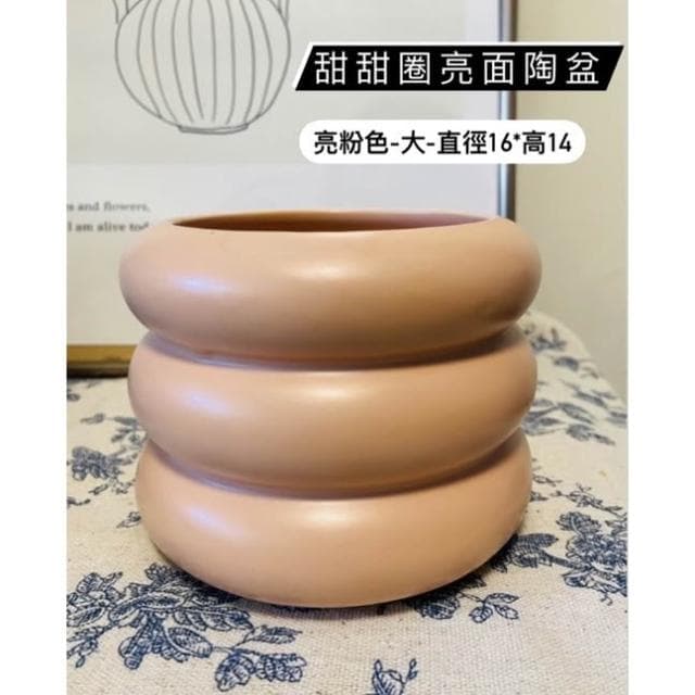陶盆 米其林甜甜圈噴點盆 觀葉植物 水泥盆 盆器 盆栽 陶器 植栽 簡約盆 多肉盆