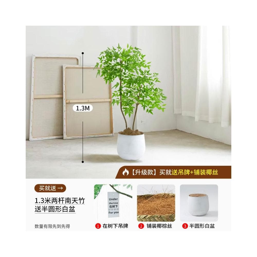 含票 仿真植物 仿真花 仿真南天竹ins風落地式盆栽客廳室內仿真綠植大型推薦清新高端仿真綠植