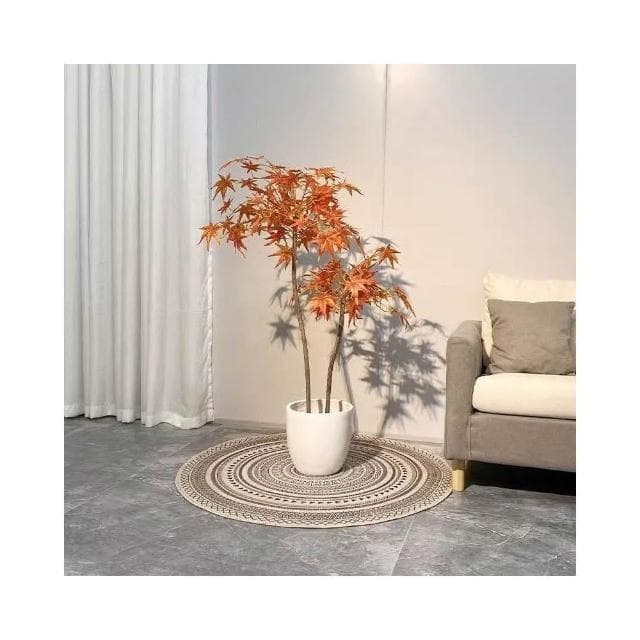 ✨可開發票✨ins仿真紅綠植楓樹盆栽北歐現代輕奢客廳房間網紅室內落地假樹 假植物落地擺件居傢裝飾 仿真植物 人造植物