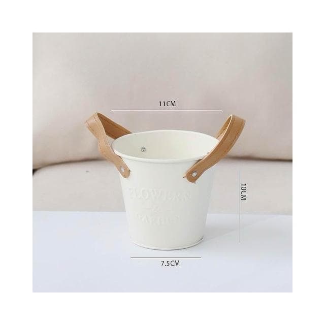 【璟采職人】園藝盆器 多肉植物 作舊鐵桶 室內擺飾 多肉盆器 永生花花器 乾燥花花器 造型花盆 盆栽花器 花禮 送禮