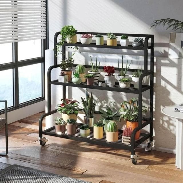 免運 鐵藝花架 陽臺花架子 室內外客廳簡約落地式防腐防銹多層多肉綠蘿架盆栽架 花架陽臺落地式 園藝花架 植物架 陽臺花架