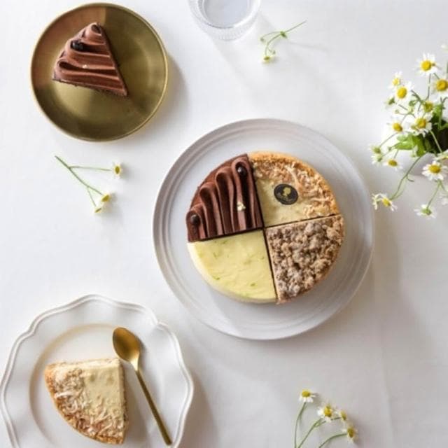 【搭啵S手作甜點】6吋Mix綜合乳酪(乳酪蛋糕 龍眼蜜 巧克力 泰奶 檸檬 甜點 野餐 彌月 團購 伴手禮)